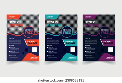 Modern Flyer Design Template A4 Vectors Design