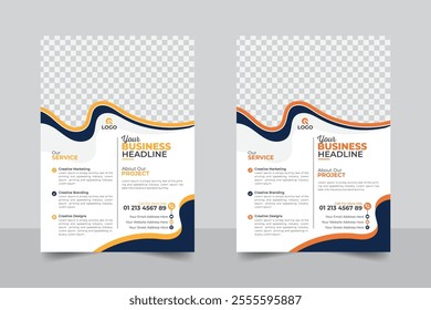 Modern flyer design template, Abstract style business proposal, promotion, advertise, publication, cover page design
