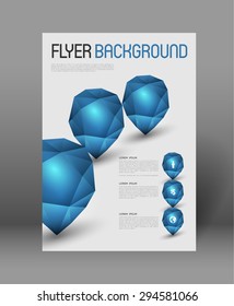modern flyer design template with crystals