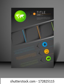 modern flyer design template with icons