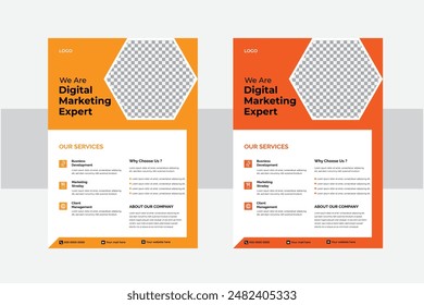 Plantilla de diseño de volante moderno. es mi diseño de volante de negocios de diseño, un diseño moderno, perfecto para negocios profesionales creativos.