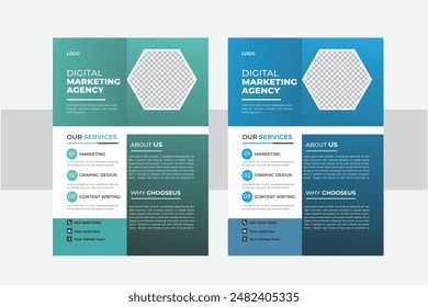 Modern Flyer Design Vorlage.it ist mein Design Business Flyer Design, ein modernes Design, ideal für kreatives professionelles Business.