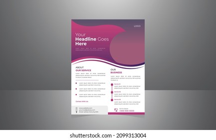 Modern flyer design template for use business,poster and leaflet