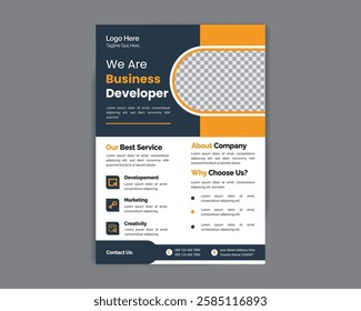 Modern Flyer design template, vector design. Brochure design, cover modern layout, flyer in A4 with colorful, Corporate flyer, Real Estate Business Flyer Design.