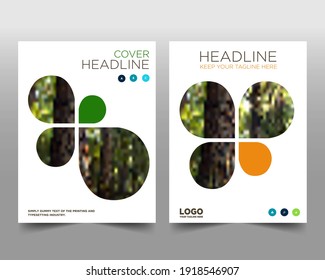 Volante moderno, diseño ecológico, portada de revistas y libros ecológicos, diseño de afiches y folletos, ilustración de vectores editables