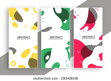 Modern flyer template with abstract shapes. Creative cover design.