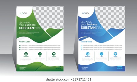 Diseño moderno de plantillas de volante, diseño de folletos abstractos, volante creativo de agencia de negocios, diseño de volante digital A4