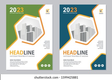 Modern Flyer Template design, Designed in A4 size with colorful geometric shapes, suitable for Brochure cover, annual report, poster, flyer layout, etc.