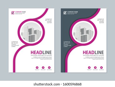 Modern Flyer Template design, Designed in A4 size with Purple geometric shapes. suitable for Brochure cover, annual report, poster, flyer layout, etc.