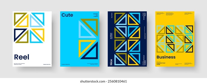 Modern Flyer Template. Geometric Book Cover Layout. Isolated Business Presentation Design. Banner. Poster. Background. Brochure. Report. Magazine. Brand Identity. Portfolio. Advertising. Notebook