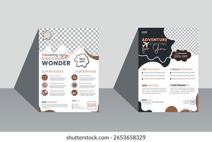 Modern  flyer templates with Travel designs for Agency promotion