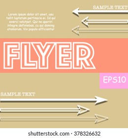 Modern flyer with vintage colours