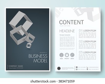 Modern flyers brochure cover annual report design templates vector in a4 size.