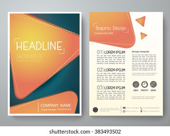 Modern flyers brochure magazine cover annual report design templates vector. Triangle background in a4 layout.