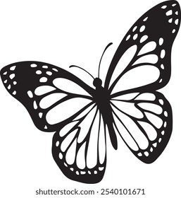 Modern Flying butterfly silhouette logo design vector style on a white background