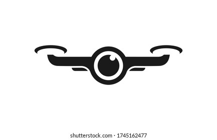 modern flying drone for capturing photo on adventure vector illustration design