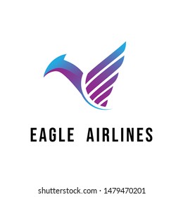 modern flying eagle logo for airlines