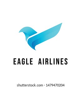 modern flying eagle logo for airlines