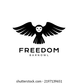 modern flying owl logo design