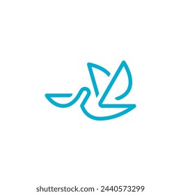 Modern Flying Pelican Logo Design