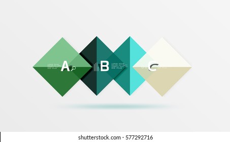 Modern flying square infographic. Vector template background for workflow layout, diagram, number options or web design