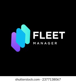 Modern FM Letter Fleet Manager Logo Design