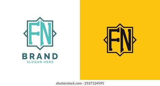 Modern FN Monogram Logo Design. Initial Letter FN Logo, Versatile Branding Suitable for any Brand