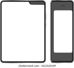 Modern folded telephone vector eps 10