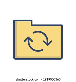 Modern folder sync icon emblem
