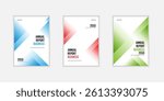 Modern folding ribbon theme book cover template in gradient color. A4 size book cover template for annual report, magazine, booklet, proposal, portfolio, brochure, poster