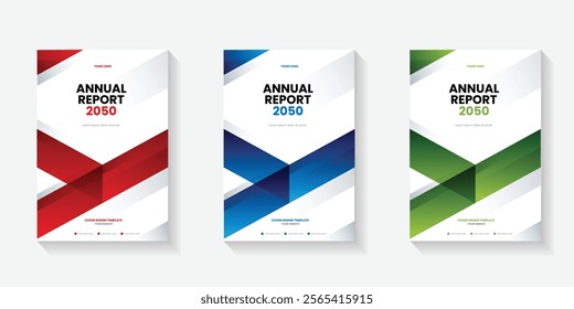 Modern folding ribbon theme book cover template in gradient color. A4 size book cover template for annual report, magazine, booklet, proposal, portfolio, brochure, poster