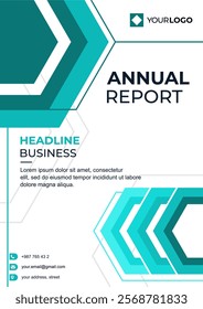 Modern folding ribbon theme book cover template. A4 size book cover template for annual report, magazine, booklet, proposal, portfolio, brochure, poster