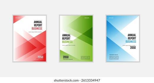 Modern folding ribbon theme book cover template in gradient color. A4 size book cover template for annual report, magazine, booklet, proposal, portfolio, brochure, poster