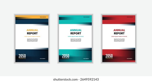 Modern folding ribbon theme book cover template in gradient color. A4 size book cover template for annual report  magazine  booklet  proposal  portfolio  brochure  poster