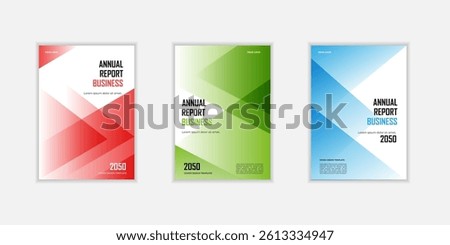 Modern folding ribbon theme book cover template in gradient color. A4 size book cover template for annual report, magazine, booklet, proposal, portfolio, brochure, poster