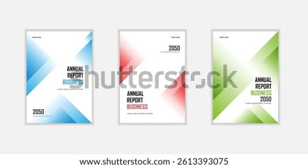 Modern folding ribbon theme book cover template in gradient color. A4 size book cover template for annual report, magazine, booklet, proposal, portfolio, brochure, poster