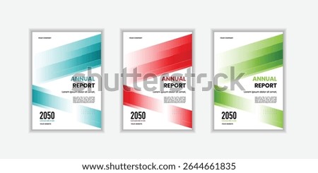 Modern folding ribbon theme book cover template in gradient color. A4 size book cover template for annual report, magazine, booklet, proposal, portfolio, brochure, poster