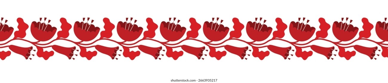 Moderne Folk-Stil Vektor nahtlose Grenze. Volksornament