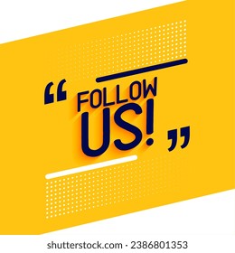 modern follow us concept template for web channel promo vector