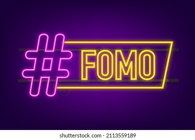 Modern fomo, great design for any purposes. Vector typography illustration. Flat cartoon vector illustration. Flat design. Social media concept.