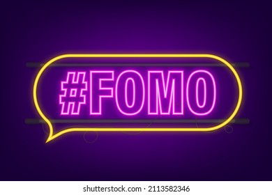 Modern fomo, great design for any purposes. Vector typography illustration. Flat cartoon vector illustration. Flat design. Social media concept.