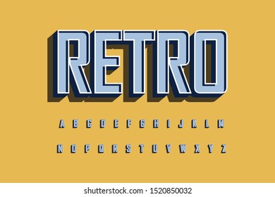 Modern Font 3D Bold and Alphabet