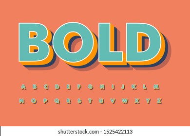 Modern Bold Font Vector Illustration Stock Vector (Royalty Free) 1205020483