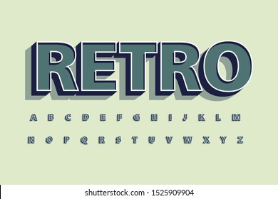 Modern Font 3D Bold and Alphabet
