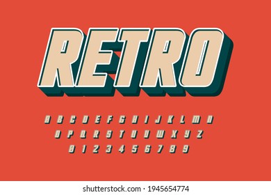 Modern Font 3D Bold and Alphabet