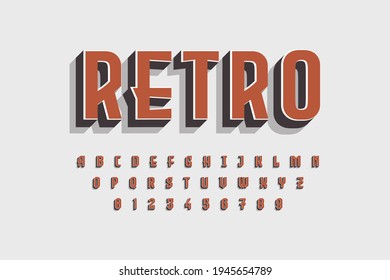 Modern Font 3D Bold and Alphabet