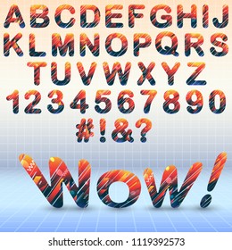 Modern font with abstract elements
