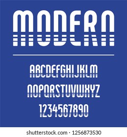 Modern font alphabet for banners, apps, web design etc. Vector