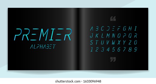 Modern font and alphabet set. Typography fonts uppercase and number. 