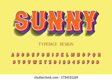 letra y alfabeto modernos, efecto de sombra, vector de nombre estilizado colorido soleado